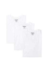 T-shirt con scollo a v bianca di Neighborhood