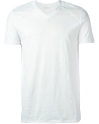 T-shirt con scollo a v bianca di Paolo Pecora