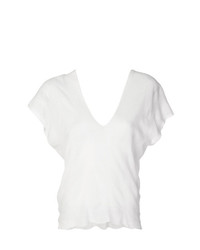 T-shirt con scollo a v bianca di Pierantoniogaspari
