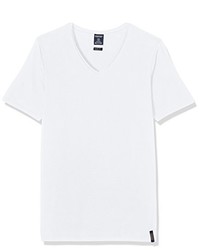 T-shirt con scollo a v bianca di SPRINGFIELD