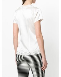 T-shirt con scollo a v bianca di Max & Moi