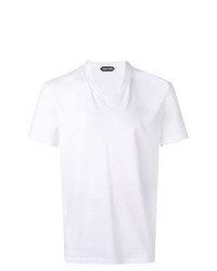 T-shirt con scollo a v bianca di Tom Ford