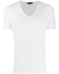 T-shirt con scollo a v bianca di Unconditional