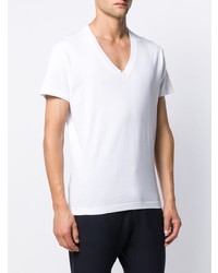 T-shirt con scollo a v bianca di DSQUARED2