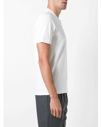 T-shirt con scollo a v bianca di Brunello Cucinelli