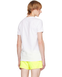 T-shirt con scollo a v bianca di Versace Underwear