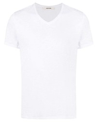T-shirt con scollo a v bianca di Zadig & Voltaire