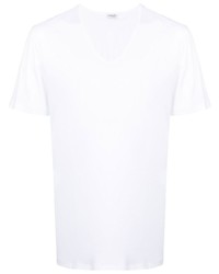 T-shirt con scollo a v bianca di Zimmerli