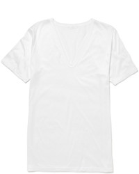 T-shirt con scollo a v bianca di Zimmerli