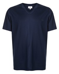 T-shirt con scollo a v blu scuro di CK Calvin Klein