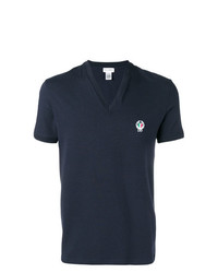 T-shirt con scollo a v blu scuro di Dolce & Gabbana Underwear
