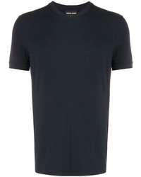 T-shirt con scollo a v blu scuro di Giorgio Armani