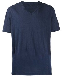T-shirt con scollo a v blu scuro di John Varvatos Star USA