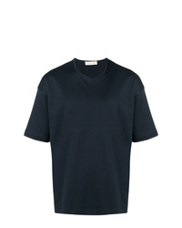 T-shirt con scollo a v blu scuro di MACKINTOSH