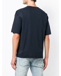 T-shirt con scollo a v blu scuro di MACKINTOSH