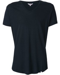 T-shirt con scollo a v blu scuro di Orlebar Brown
