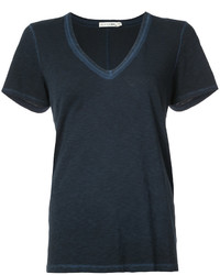 T-shirt con scollo a v blu scuro di Rag & Bone