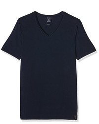 T-shirt con scollo a v blu scuro di SPRINGFIELD