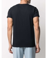T-shirt con scollo a v blu scuro di Jil Sander