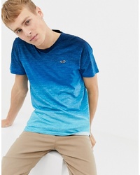 T-shirt con scollo a v blu di Hollister