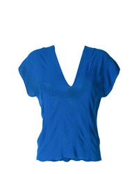 T-shirt con scollo a v blu di Pierantoniogaspari