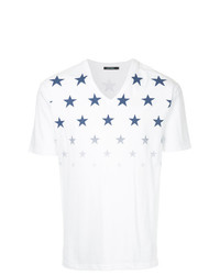 T-shirt con scollo a v con stelle bianca di GUILD PRIME