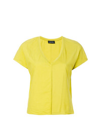 T-shirt con scollo a v gialla di Andrea Ya'aqov
