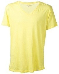 T-shirt con scollo a v gialla di Orlebar Brown
