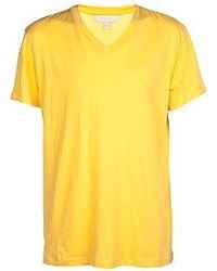 T-shirt con scollo a v gialla