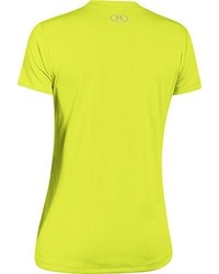 T-shirt con scollo a v gialla di Under Armour