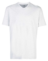 T-shirt con scollo a v grigia di Brunello Cucinelli