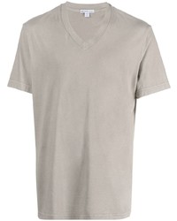 T-shirt con scollo a v grigia di James Perse