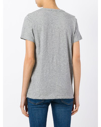 T-shirt con scollo a v grigia di Rag & Bone