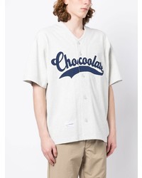 T-shirt con scollo a v grigia di Chocoolate