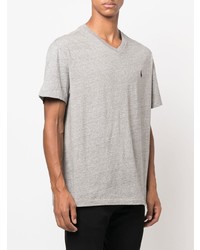 T-shirt con scollo a v grigia di Polo Ralph Lauren