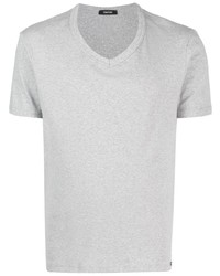 T-shirt con scollo a v grigia di Tom Ford