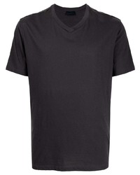 T-shirt con scollo a v grigio scuro di Lanvin