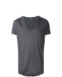 T-shirt con scollo a v grigio scuro di Unconditional