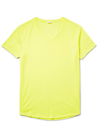 T-shirt con scollo a v lime