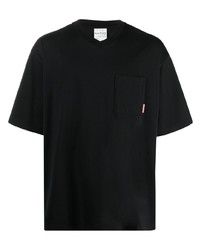 T-shirt con scollo a v nera di Acne Studios