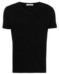 T-shirt con scollo a v nera di Adam Lippes