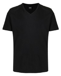 T-shirt con scollo a v nera di BOSS