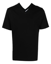 T-shirt con scollo a v nera di Bottega Veneta