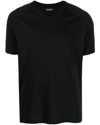 T-shirt con scollo a v nera di Cenere Gb