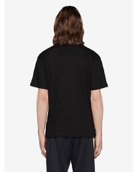 T-shirt con scollo a v nera di Gucci