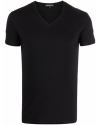 T-shirt con scollo a v nera di Ermenegildo Zegna