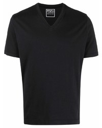 T-shirt con scollo a v nera di Fedeli