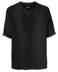T-shirt con scollo a v nera di Giorgio Armani