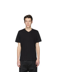 T-shirt con scollo a v nera di Jil Sander