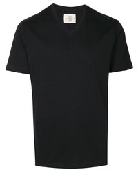 T-shirt con scollo a v nera di Kent & Curwen